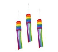 KONTONTY Lot De 3 Drapeaux À Vent Pour L'Extérieur Bannière De Jardin Support De Manche À Air Drapeaux À Suspendre Banderole Suspendue Tube À Vent Drapeau Manche À Air De