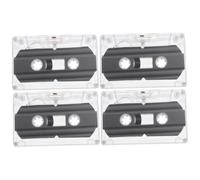 KONTONTY Lot De 4 Cassettes Audio Vierges Capacité De 30 Minutes pour Enregistrement De Mixtapes Taille Standard Matériel De Remplacement