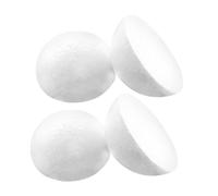 KONTONTY Lot De 4 Demi-sphères en Mousse Blanche pour Bricolage Décoration De Mariage 15 Cm Matériau Flexible Facile à Couper pour Créations Noël Loisirs Créatifs Intérieur