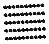 KONTONTY Lot de 50 Caches Anti-poussière en Silicone Noir pour Connecteurs Rj45, Faciles à Installer et Retirer, pour Bureau et Maison