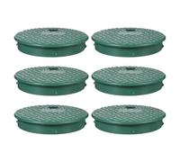 KONTONTY Lot De 6 Couvercles De Vannes d'eau Ronds pour Système D'Irrigation Robustes Et Adaptés À Une Utilisation Extérieure Couvercles pour Arroseurs Extérieurs Verts