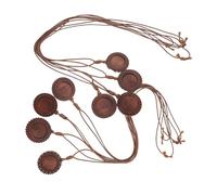 KONTONTY Lot De Pendentifs En Bois Sculpté 25 Mm 8 Pcs, Supports Ronds Vierges Pour Création De Bijoux Diy, Accessoires Pour Collier Artisanal Photo, Style Vintage, Pour Loisirs Créatifs Et Présents