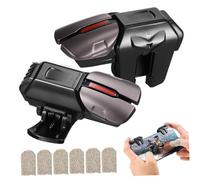 KONTONTY Manettes De Jeu Mobiles Déclencheurs Haute Sensibilité Pour Smartphones, Set 4 Pièces, Compatibles, Gris Blanc Cuivre, Accessoires De Gaming Pour Joueurs Tactiles