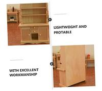 KONTONTY Mini Meuble Bibliothèque Bois Échelle Mobilier Miniature Écologique pour Maison de Poupée Décoration Chambre et Rangement Petits Objets