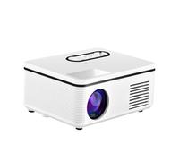 KONTONTY Mini Projecteur LED Portable Compact pour Cinéma à Domicile et Vidéo en Plein Air, Utilisation Familiale Garçon et Filles, Alimentation Ac220-240v, Couleur Blanche, Faible