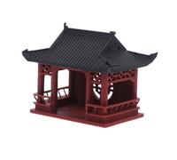 KONTONTY Miniature Pavilion Figurine Micro Landscape Ornament Asian Zen Garden Décor for Aquarium Bonsai Tabletop Space-Saving Design Enhancing Tranquil Atmosphere