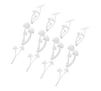 KONTONTY Modèle de Mini Champignons en Silicone Blanc, 12pcs pour Loisirs Créatifs, Matériaux en Plastique, Design Créatif et Réalisme Élevé pour Décoration Micro Paysage