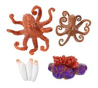 KONTONTY Modèle Réaliste de Cycle de Vie de Pieuvre Éducatif pour Garçon et Filles, Figurine Miniature en Plastique Non Toxique, Décoration Pédagogique Scientifique, Outil D’Apprentissage