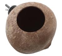 KONTONTY Nid Oiseau en Coque Naturelle, Maison Suspendue Délicate | Oiseau et Écureuil, Usage Maison ou Jardin, Couleur Café, Style Artisanal, Ornement Pendu