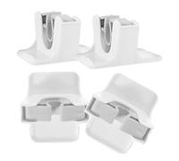 KONTONTY Organisateur Mural Porte-Balai Abs Blanc 4pcs, Installation Facile sans Perçage, Design Moderne et Simple, pour Atelier et sous-Sol