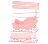 KONTONTY Ornements d'arbre de Noël Arbre de Noel de Noel décoration de Noel Plat de Bonbons de Noël modèle de traîneau de Bureau pièce de Voiture de traîneau Plastique Rose