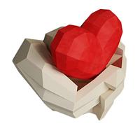 KONTONTY Papier Origami 3d Cœur Romantique Pour Garçon Et Filles Blanc Nacré Diy Décor Mural Suspendu Géométrique Kit Créatif Fête Et Loisirs