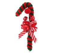 KONTONTY Pendentif Canne De Noël Pendaison Décor Arbre De Noël Décoration Béquille Joyeux Noel Canne en Bonbon Ornements Cannes De Bonbon Décorations Briller Crochets Le Ornement Chiffon