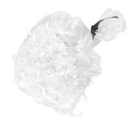 KONTONTY Perruque De Cosplay Avocat Avec Queue De Cheval Accessoire Léger Pour Costume Halloween Et Événements Perruque Blanche Pour Adultes