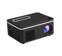 KONTONTY Petit Vidéoprojecteur LED Lumens Lecteur Multimédia Domestique Portable avec Prise UE Noir