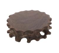 KONTONTY Piètement en Bois Massif Stand De Sphère Support en Bois pour Sphère De Cristal Quartz Présentoir De Tige De Cristal Socle pour Bonsaï Dark Brown