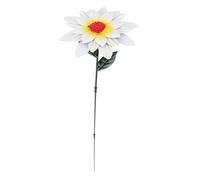 KONTONTY Piquet de Jardin Fleuri en Fer Blanc Résistant aux Intempéries Installation Facile pour Décoration Extérieure de Jardin et Terrasse