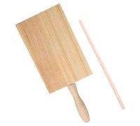 KONTONTY Planche à Gnocchis en Bois, Accessoire Résistant et Confortable, Kit de Pâtes pour Usage Domestique en Cuisine, 1 Set Khaki