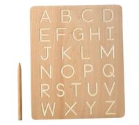 KONTONTY Planche Écriture Bois pour Garçon Fille Tableau de Traçage Lettres Alphabet Éducatif Précoce pour Apprentissage de Écriture Cadeau pour Garçon et Fille