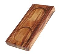 KONTONTY Plateau en Bois pour Poivre et Sel, Support de Moulin Marron | Organise les Condiments, Évite le Basculement, Facile à Nettoyer, pour Service en Restaurant et Bar