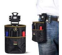 KONTONTY Pochette à Outils Compacte avec Clip Ceinture Organisateur Portable Multi-Poches Oxford Résistant pour Électricien Pêcheur et Bricoleur de Pratique pour