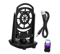 KONTONTY Podomètre Téléphone, Téléphone à Bascule à Double Support Noir, Dispositif Facile à Utiliser, Design élégant, pour Compteur de Pas à la Maison