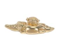 KONTONTY Poignée de Meuble en Laiton Forme Tortue sur Alligator Mini Poignée Rétro Dorée 1 Pièce Décoration Feng Shui pour Tiroirs et Armoires Vintage Cuisine et Commode