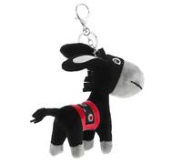 KONTONTY Porte-clés En Peluche Avec Pendentif En Forme Dâne 12 Cm En Coton Pp Noir