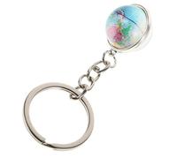 KONTONTY Porte-clés Globe Terre Créatif Verre Accessoire et Élégant pour Clés de Maison Voiture et Sac à Main Charm Unique Planète