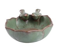 KONTONTY Pot Céramique Décoratif pour Plantes et Mangeoire à Oiseaux Design Peint Main pour Décoration Intérieure et Extérieure