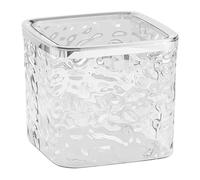 KONTONTY Poubelle à Clapet de Bureau Transparente, Grand Modèle PET ABS | Texture Ondulée Décorative, Design Élégant pour Espace de Travail, Usage Intérieur Pratique, Capacité Modérée