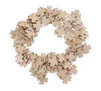KONTONTY Puzzle en Bois Éducatif 100 Pièces pour Garçon et Filles, Morceaux Naturels Beige 3X3X0,3 CM pour Exercice Cérébral et Décoration Artisanale