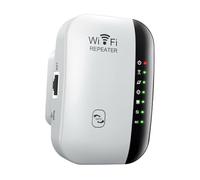 KONTONTY Répéteur Wi-FI sans Fil 300 Mbps pour Maison Et Bureau, Extension De Signal Wi-FI Puissant, Amplificateur Portatif Noir Et Blanc, Compatible Réseau Ac220, Usage Intérieur