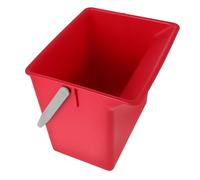 KONTONTY Seau Grosse Capacité Rectangulaire Utilitaire Rouge en Plastique avec Poignée et Nettoyage Polyvalent pour Tri des Déchets Lieux Publics et Bureaux