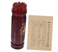 KONTONTY Set de Bâtons de Fortune Chinois avec Seau et Livret Accessoires de Divination pour Jeux Familiaux Bâtons Traditionnels Portable et Pratique