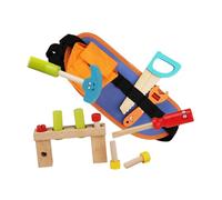 KONTONTY Set de Jeux Doutils Bois pour Garçon Fille avec Sac Banane Éducatif de Bricolage pour Développement Moteur et Apprentissage Ludique