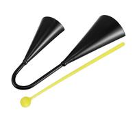 KONTONTY Set de Percussion Traditionnelle pour Garçon Fille Cloche de Vache à Deux Tons et Cloches Agogo à Main avec Plastique Éveil Musical pour Tout Petits