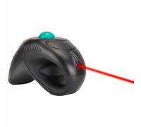 KONTONTY Souris sans Fil à Boule de Commande Noire 2.4ghz USB Port Plug and Play en Plastique Ergonomique pour Utilisateur Droitier ou Gaucher 5 Touches