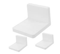 KONTONTY Support Mural Adhésif Moderne Pour Pots De Fleurs Dintérieur Présentoir Mural Pour Bonsaïs Blanc 3 Pièces