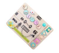 KONTONTY Tableau Sensoriel Éducatif Bois pour Garçon Fille Montessori Coloré Busy Board pour Développement des Compétences Motrices Activités Manuelles et Exploration pour Garçons et Filles