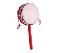 KONTONTY Tambour à Main En Bois Traditionnel Pour Garçon Et Filles, Petit Tambour Percussion Portatif, Bébé Éducatif Pour Éveil Musical Et Développement Coordination, Usage Crèche Et Apprentissage