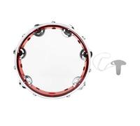KONTONTY Tambourin à Main Rouge Ergonomique Instrument Musical Éducatif pour Garçon Fille et Adultes Tambour à Percussion Portable sans Danger pour Fêtes et Apprentissage