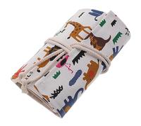 KONTONTY Trousse à Crayons Enroulable Large Capacité pour Crayons de Couleur Organisateur Pratique avec Plusieurs Compartiments pour Étudiants Artistes