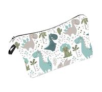 KONTONTY Trousse De Maquillage Dinosaure Portable Fermeture Éclair 1 Pièce Trousse De Toilette De Voyage en Polyester pour Le Rangement De Cosmétiques