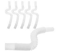 KONTONTY Tuyau D'évacuation Flexible en Pvc Blanc pour Bac à Shampoing, Léger Drainage Rapide, pour Soins Postnataux et Lavage des Cheveux au Lit, Pack de 6 Pièces