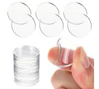 KONTONTY Ventouses en Verre Transparent Lot de 10, Patins Amortisseurs pour Plateaux de Table, 25 MM, Adaptés pour Planches à Découper et Meubles, Silicone Souple
