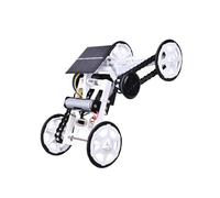 KONTONTY Voiture Solaire à Roues Motrices DIY Éducatif de Construction Véhicule Motorisé à Énergie Solaire Extérieur pour Garçon Fille Améliore Coordination et Créativité