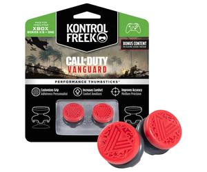 KontrolFr all of Duty: Vanguard Performance Baguettes de pouce pour Xbox One et Xbox Series X, 2 High-Rise, Hybride, Rouge/Noir