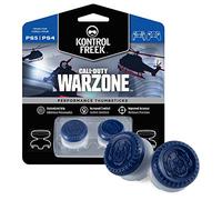 KontrolFreek Call of Duty: Warzone Performance Thumbsticks pour PlayStation 4 (PS4) et PlayStation 5 (PS5) | 2 Meilleure hauteur, Hybride| Bleu/Gris