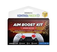 KontrolFr im Boost Kit pour manettes PlayStation 5 (PS5) et PlayStation 4 (PS4) | Comprend des Sticks analogiques Haute Performance et des Anneaux de précision | Édition Inferno Red